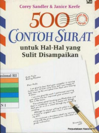 500 contoh surat untuk hal-hal yang sulit disampaikan dalam bahasa Inggris