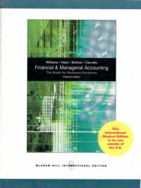 Image of Financial and Managerial Accounting The Basis For Bussiness Decisions