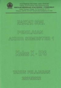 Image of Naskah Soal Penilaian Tengah Semester 1 Kelas X IPS Tahun Pelajaran 2021/2022