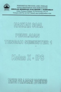Image of Naskah Soal Penilaian Tengah Semester 1 Kelas X IPS Tahun Pelajaran 2018/2019