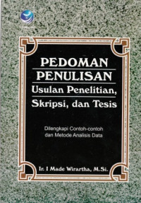 Image of Pedoman penulisan usulan penelitian skripsi dan tesis