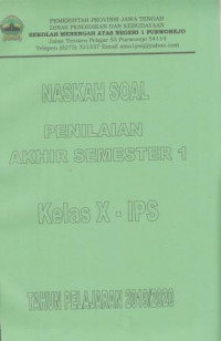 Image of Naskah Soal Penilaian Akhir Semester 1 Kelas X IPS Tahun Pelajaran 2019/2020
