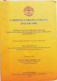 Image of Lahirnya Undang Undang Dasar 1945